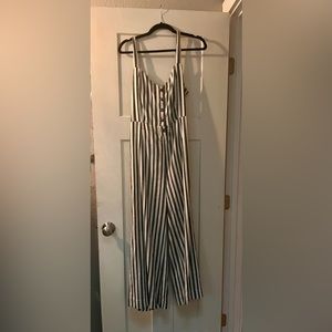 Large Le Lis blue and white jumpsuit